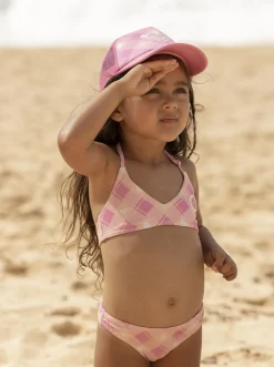 Femme Roxy Flower Plaid - Ensemble De Bikini Triangle Pour Fille 2-7 Ans