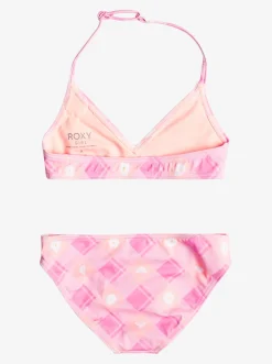 Femme Roxy Flower Plaid - Ensemble De Bikini Triangle Pour Fille 2-7 Ans