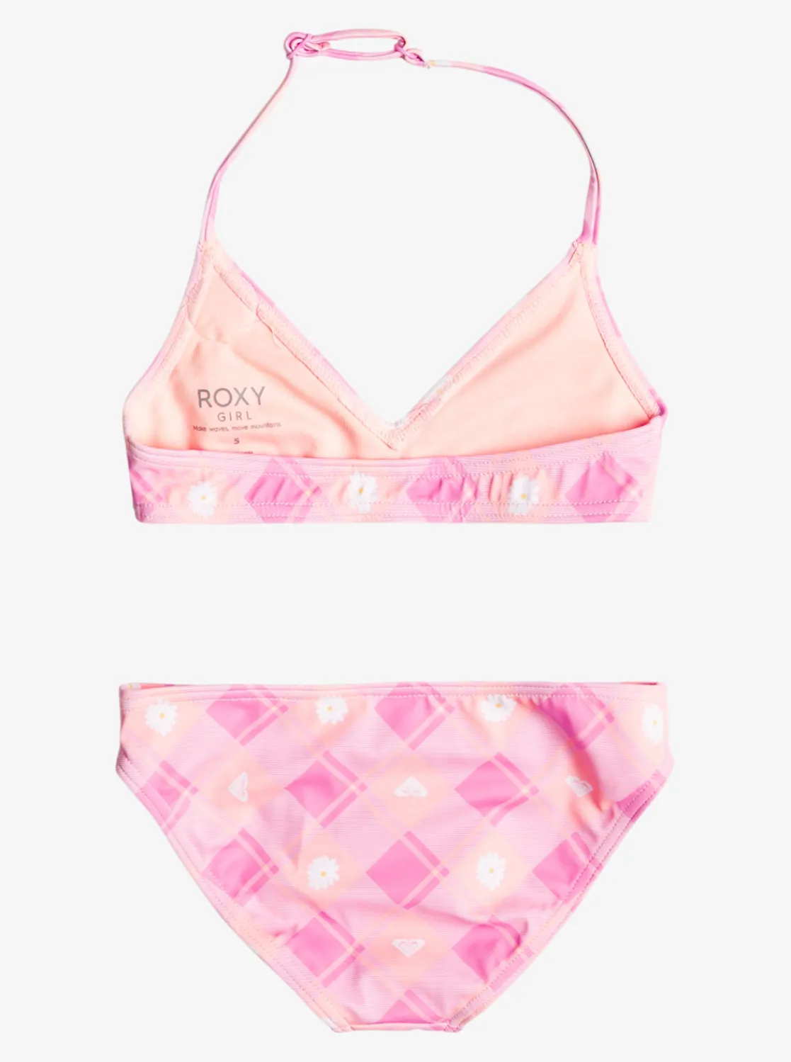 Femme Roxy Flower Plaid - Ensemble De Bikini Triangle Pour Fille 2-7 Ans