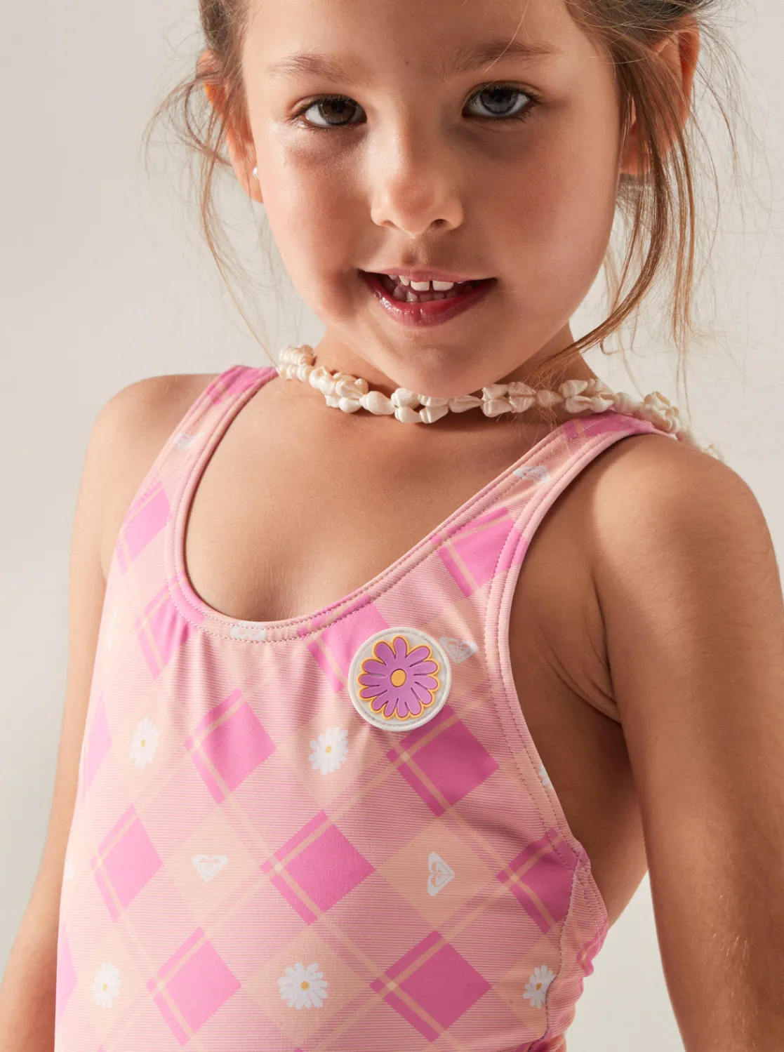 Femme Roxy Flower Plaid - Maillot De Bain Une Piece Pour Fille 2-7 Ans