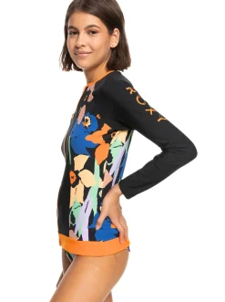 Femme Roxy Heather - Lycra Chest-Zip A Manches Longues Pour Femme