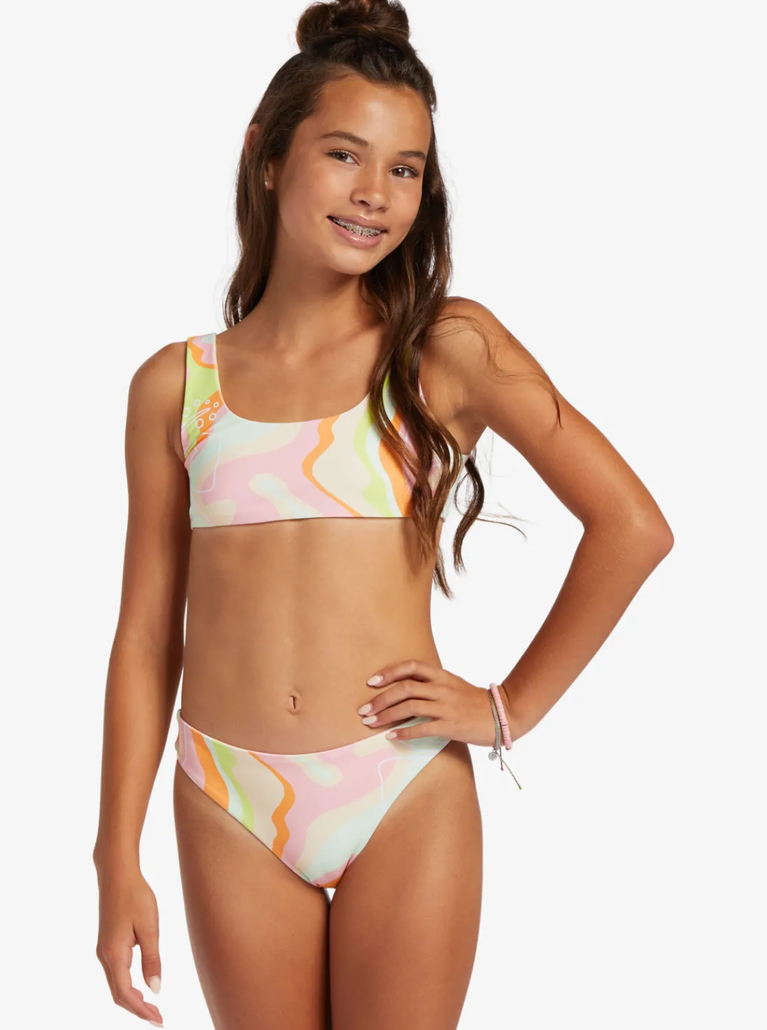 Femme Roxy Hibiscus - Ensemble Bikini Reversible Pour Filles 6-16 Ans