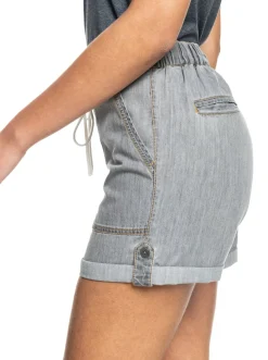 Femme Roxy Milady Beach Grey Regular - Short En Jean Pour Femme