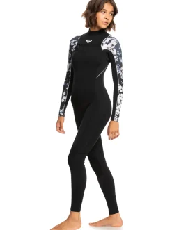 Femme Roxy 4/3Mm Elite - Combinaison De Surf Zip Poitrine Pour Femme