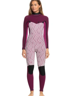 Femme Roxy 4/3Mm Elite - Combinaison De Surf Zip Poitrine Pour Femme