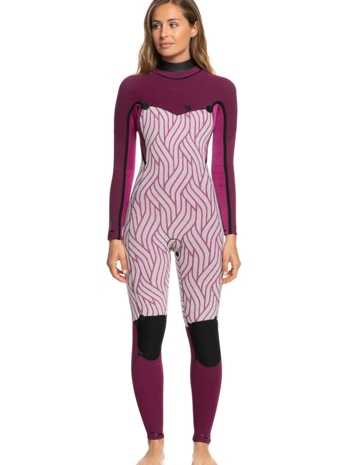 Femme Roxy 4/3Mm Elite - Combinaison De Surf Zip Poitrine Pour Femme