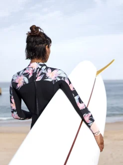 Femme Roxy 4/3Mm Swell Series - Combinaison Back Zip Pour Femme