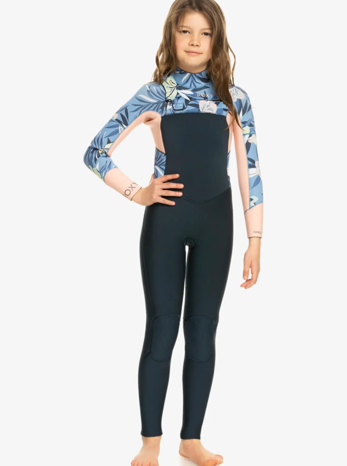 Femme Roxy 3/2Mm Swell Series - Combinaison De Surf Zip Poitrine Pour Fille 8-16 Ans