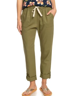 Femme Roxy On The Seashore - Pantalon Cargo En Lin Pour Femme