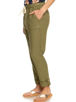 Femme Roxy On The Seashore - Pantalon Cargo En Lin Pour Femme