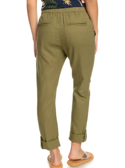 Femme Roxy On The Seashore - Pantalon Cargo En Lin Pour Femme