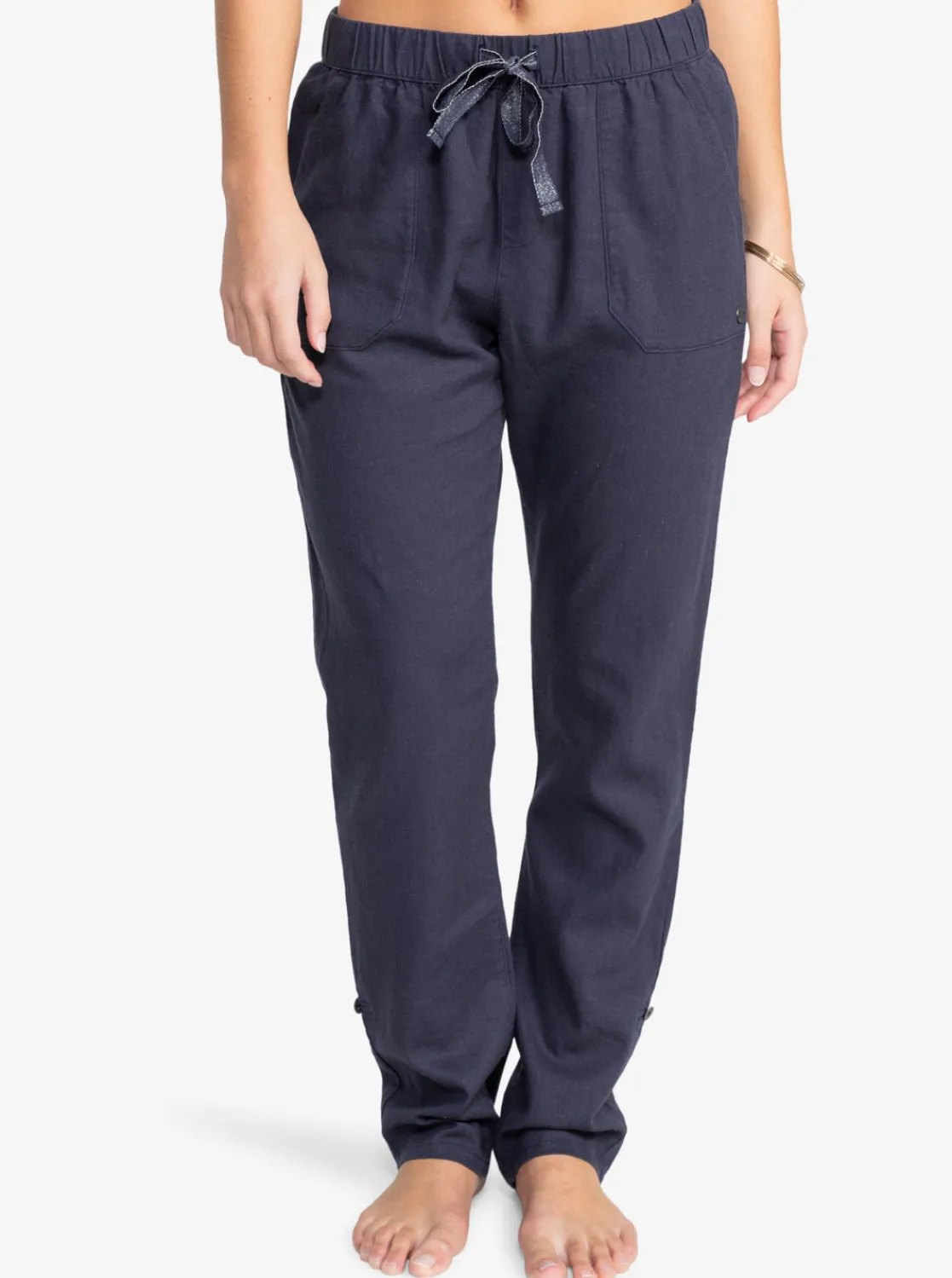 Femme Roxy On The Seashore - Pantalon Cargo En Lin Pour Femme