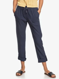 Femme Roxy On The Seashore - Pantalon Cargo En Lin Pour Femme