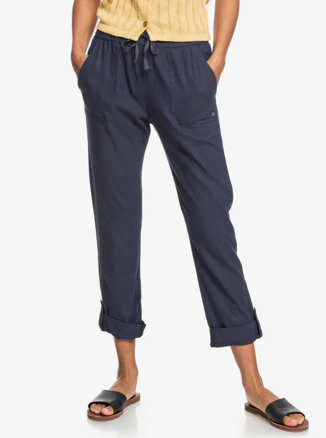 Femme Roxy On The Seashore - Pantalon Cargo En Lin Pour Femme