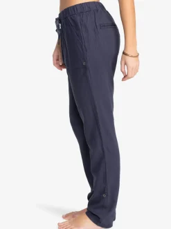 Femme Roxy On The Seashore - Pantalon Cargo En Lin Pour Femme
