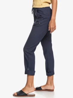 Femme Roxy On The Seashore - Pantalon Cargo En Lin Pour Femme