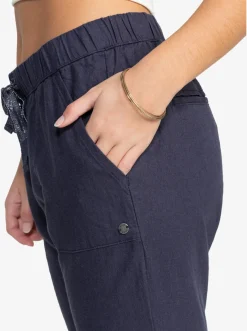 Femme Roxy On The Seashore - Pantalon Cargo En Lin Pour Femme