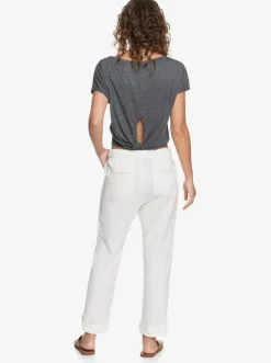 Femme Roxy On The Seashore - Pantalon Cargo En Lin Pour Femme
