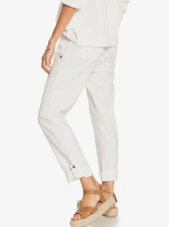 Femme Roxy On The Seashore - Pantalon Cargo En Lin Pour Femme
