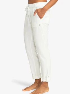 Femme Roxy On The Seashore - Pantalon Cargo En Lin Pour Femme