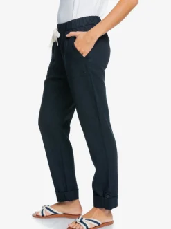 Femme Roxy On The Seashore - Pantalon Cargo En Lin Pour Femme