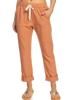Femme Roxy On The Seashore - Pantalon Cargo En Lin Pour Femme