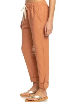 Femme Roxy On The Seashore - Pantalon Cargo En Lin Pour Femme