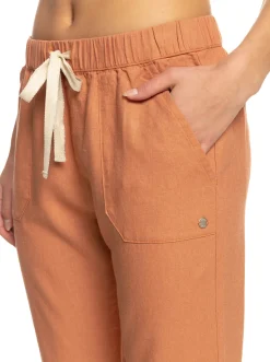 Femme Roxy On The Seashore - Pantalon Cargo En Lin Pour Femme