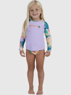 Femme Roxy Paradisiac Island - Lycra A Manches Longues Pour Fille 2-7 Ans