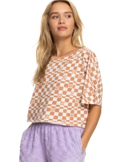 Femme Roxy Power Check - Haut Crop Top Oversize Pour Femme