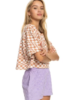 Femme Roxy Power Check - Haut Crop Top Oversize Pour Femme