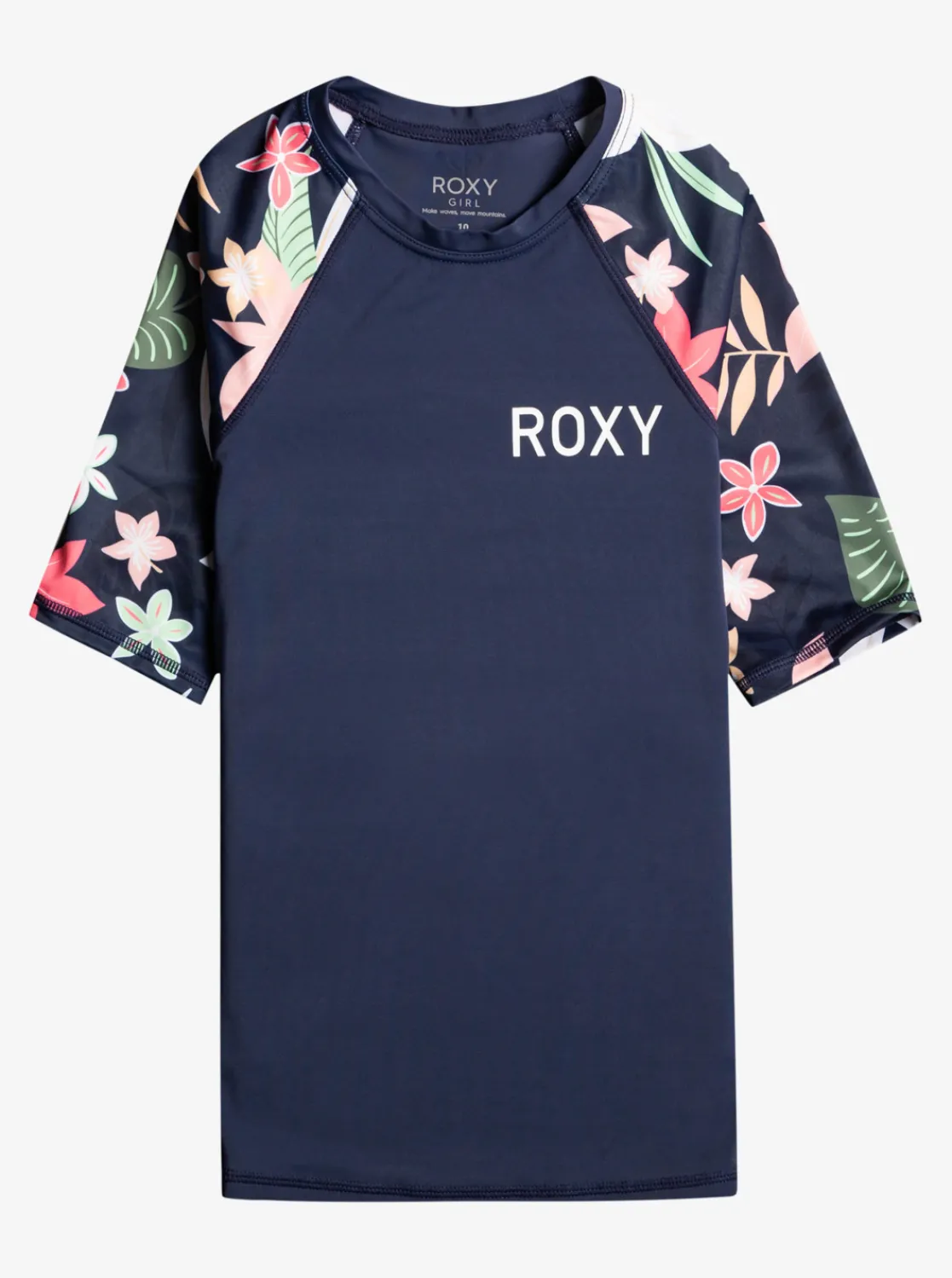 Femme Roxy Printed Sleeves - Lycra A Manches 3/4 Pour Filles 6-16 Ans