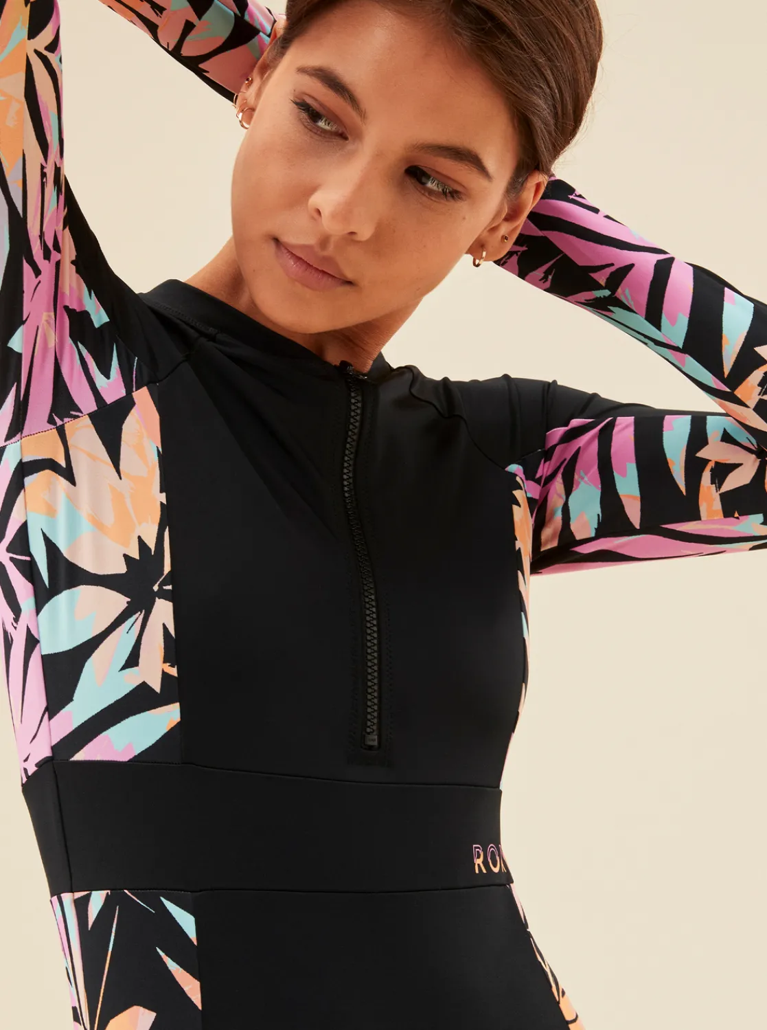 Femme Roxy Active - Maillot Une Piece Manches Longues Pour Femme