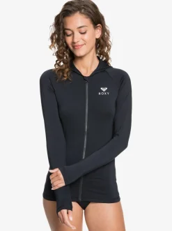 Femme Roxy Essentials - Lycra Manches Longues Zippe Avec Capuche Upf 50 Pour Femme