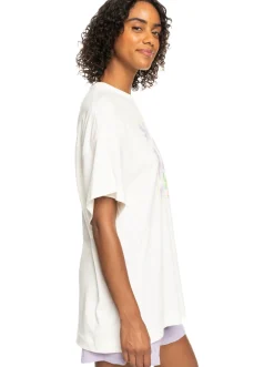 Femme Roxy Sweet Flowers - T-Shirt Coupe Boyfriend Oversize Pour Femme