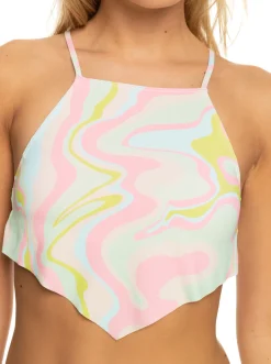 Femme Roxy Tropics Hype - Haut De Bikini Crop-Top Pour Femme
