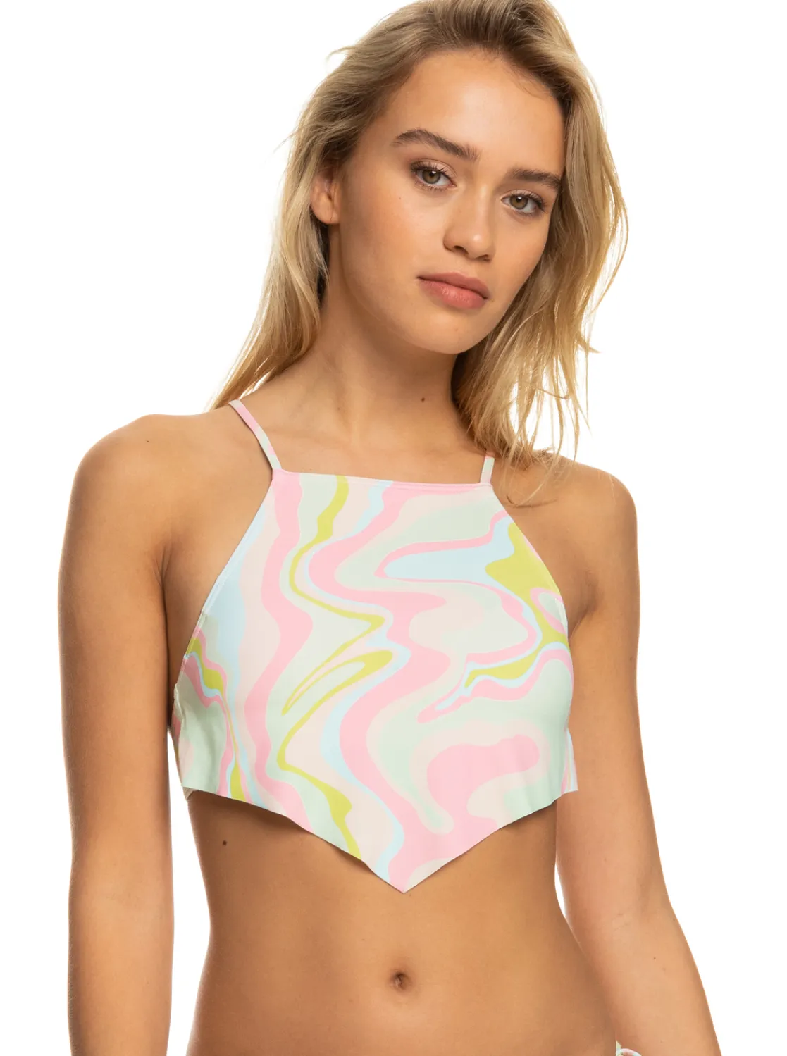Femme Roxy Tropics Hype - Haut De Bikini Crop-Top Pour Femme