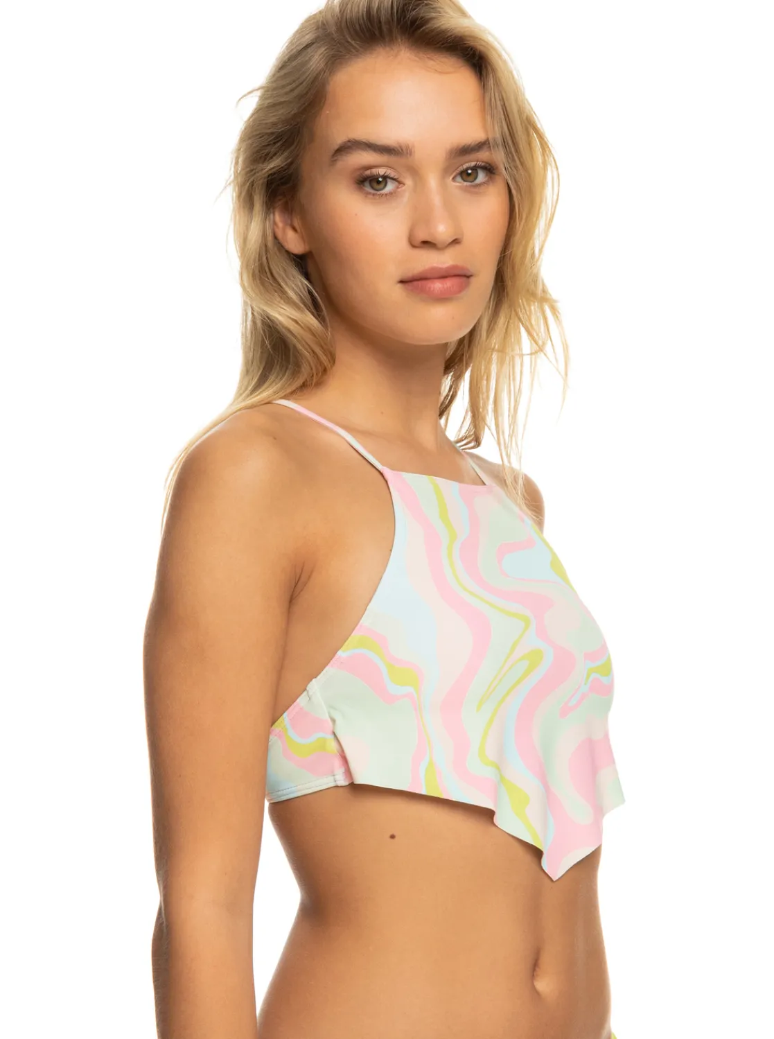 Femme Roxy Tropics Hype - Haut De Bikini Crop-Top Pour Femme