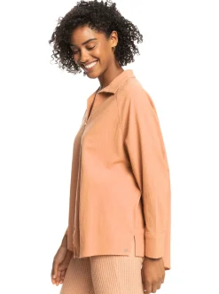Femme Roxy White Afternoon - Chemise A Manches Longues Oversize Pour Femme